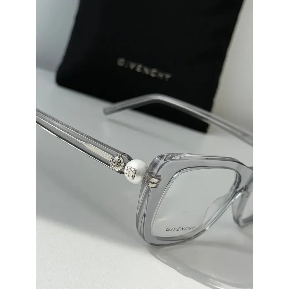 NEW Givenchy GV50047I Cat Eye Pearl Crystal Grey Frames